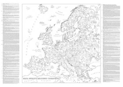 Kolorowanka XXL Mapa Europy Młodego Odkrywcy