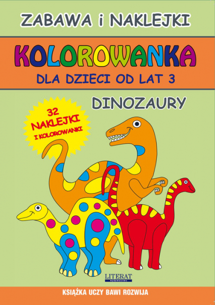 Kolorowanka dla dzieci od lat 3 Dinozaury